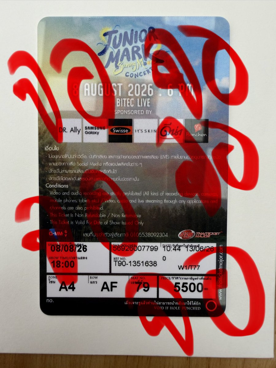justonlyoneJJ's tweet photo. WTS👋🏻  รับบัตรแข็งมาแล้วค่าา #JuniorMarkConcert

พร้อมนัดรับได้เลย!

Sat 8 Aug: 5,500  A4 
Sun 9 Aug:  5,500  A1 
 
ราคาไม่อัพ เบเนครบ ดีลจบลดได้อีก 🤭☺️

Please dm  🌙⭐️ https://t.co/eAnOcZMc9C