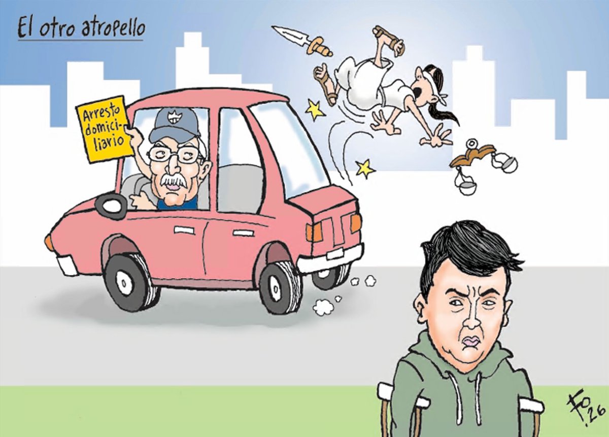 prensa_libre's tweet photo. #EnClaveDeFo | El genial Fo nos presenta este sábado 11 de julio la caricatura titulada: “El otro atropello”. https://t.co/ukvRObAy83