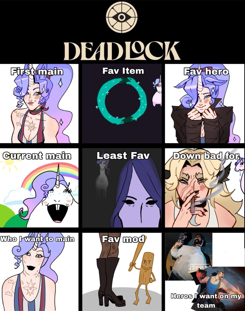 kariedrawingss's tweet photo. Can u tell when I started to get lazy… #deadlock https://t.co/PFo7pTNhxG