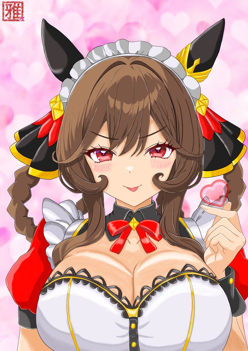melt0227's tweet photo. 「ジェンティルドンナ　メイドっぽい衣装」
当初予定より色んなところが変わりましたが、なんとか完成しました
服を想像で描くのは難しい…
塗り方とかは今回が1番気に入ってるかも！
頼まれもしないのに勝手に送りつけますが、気に入って頂けたら嬉しいです🙏
@yagi2028 
#ウマ娘
#ジェンティルドンナ https://t.co/NONPFvXgiK