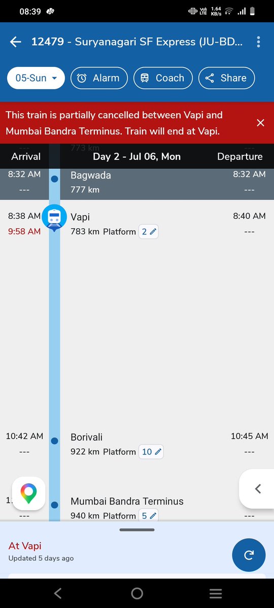 archukhush's tweet photo. @RailwaySeva @RailMinIndia @DRMJodhpurNWR @drmbct Why my TDR is rejected,as the train is short terminated till vapi,not reached destined proof. https://t.co/QRQG4CmuYh
