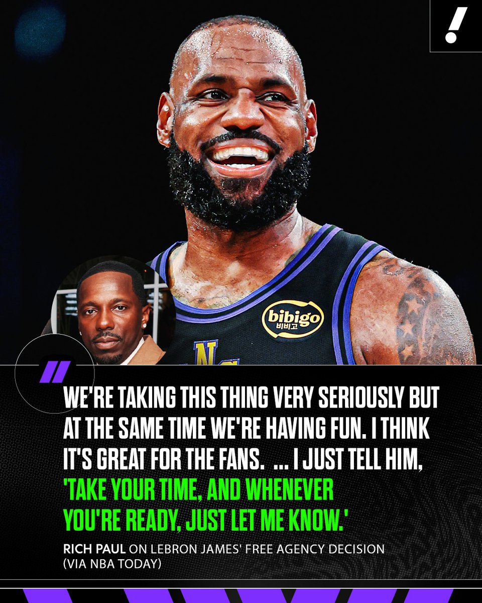 YahooSports's tweet photo. LeBron James is enjoying the free agency process 👑 https://t.co/bJUrnsKdSc