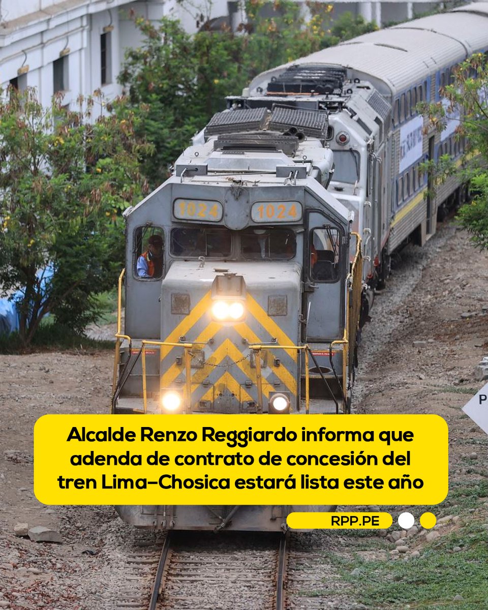 RPPNoticias's tweet photo. 🚆 El alcalde de Lima, Renzo Reggiardo, informó que Proinversión y el concesionario se encuentran en la etapa final para suscribir la adenda del contrato de concesión que permitirá la puesta en funcionamiento del tren Lima–Chosica.

“Yo he estado con la gente de Proinversión. Está próxima a firmarse una adenda del contrato y ya el ofrecimiento está garantizado. La presidenta electa, Keiko Fujimori, también ha mostrado su apoyo respecto a la puesta en marcha este año del tren Lima–Chosica”, señaló, según recoge una nota de prensa de la Municipalidad de Lima.

📸: ANDINA/Jhonel Rodríguez Robles

📲 Más información 👉 https://t.co/hgcdiStbPe