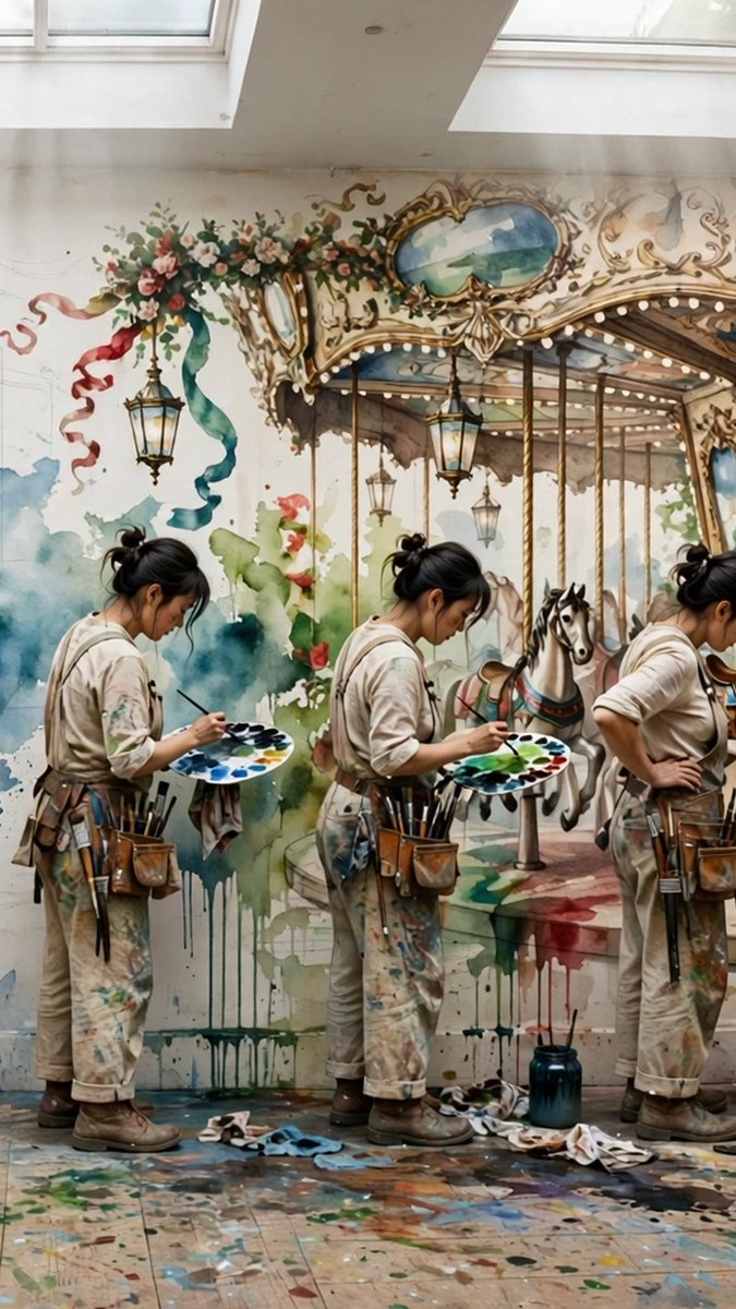 RiiTiiTi's tweet photo. Carousel #AIArt #CarouselArt https://t.co/R6L1Jm16Pf
