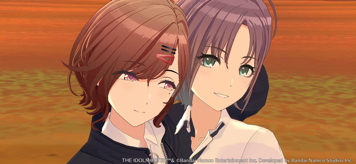 Tabula_rasaMP88's tweet photo. よく俺��撮るこういうアイドル同士がべったりくっついてる写真、どうやって撮ってるかというと実はアイドルなら誰でもできるわけではなくて、引用元のツイで組分けされているポーズ組の中で灯織グループと摩美々グループの組み合わせの時のみできるやつなんです https://t.co/eUR4SRSwa3