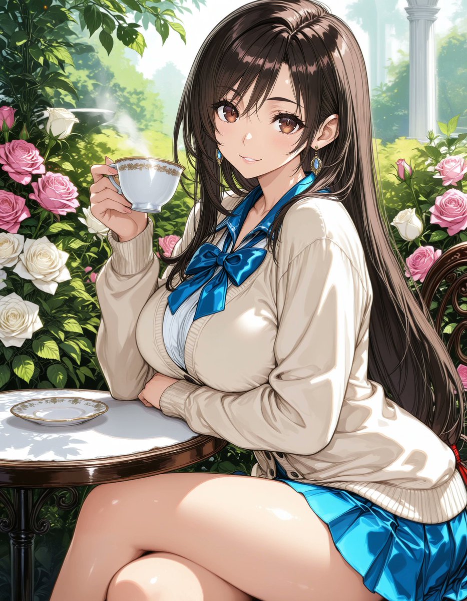 ExMobuu9999's tweet photo. The tea is hot. She’s hotter. 

#Tifa #TifaLockhart #FinalFantasyVII #FF7 #AIart #FanArt https://t.co/0wL58y5iH7