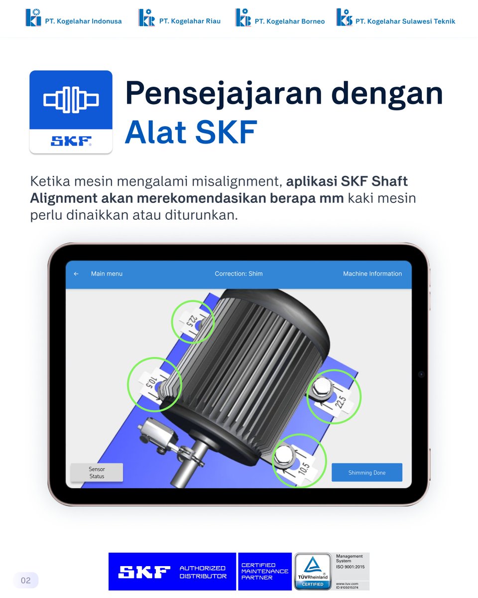 Kogelahar's tweet photo. Shim berperan penting untuk mengatur ketinggian kaki mesin secara presisi saat melakukan pensejajaran secara vertikal.

Jika yang digunakan adalah potongan plat yang tidak sesuai, hasil koreksi bisa kurang akurat, sulit konsisten, dan memakan waktu lebih lama. https://t.co/S9qca2K4RN