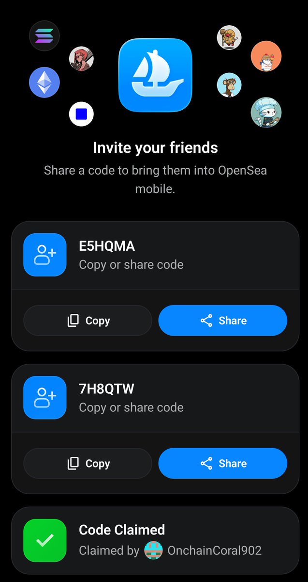 rex2nd's tweet photo. Faster! only 2 left on my @opensea referall code. 1 is down already. ⚓🌊

#nft $SEA https://t.co/MDoO7GNpl5