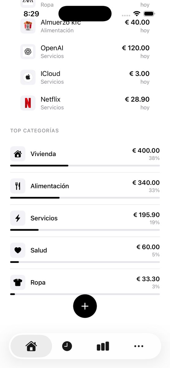 malcode's tweet photo. Hice una app que te dice a dónde se va tu plata.

Le dices a Siri y lo registra. escaneas un recibo y lo lee. presupuestos, metas, gastos fijos y más.

Todo privado, nada sale de tu teléfono.

zunna, EN/ES, gratis 👇
https://t.co/ruS1eIV1uM https://t.co/66cylT3WJY
