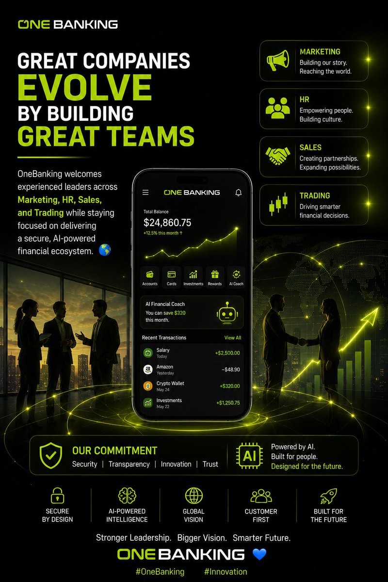 Web3Guy____'s tweet photo. OneBanking Welcomes Leaders In Marketing HR Sales Trading To Build Secure AI Powered Finance 🌍Join

Join OneBanking and Earn REWARD https://t.co/fvIOva7c0f

@onebanking_app #oneBanking #Perceptron #Web3 #EarlyAirdrop #Crypto #FreeToken https://t.co/qkpYveg6KS