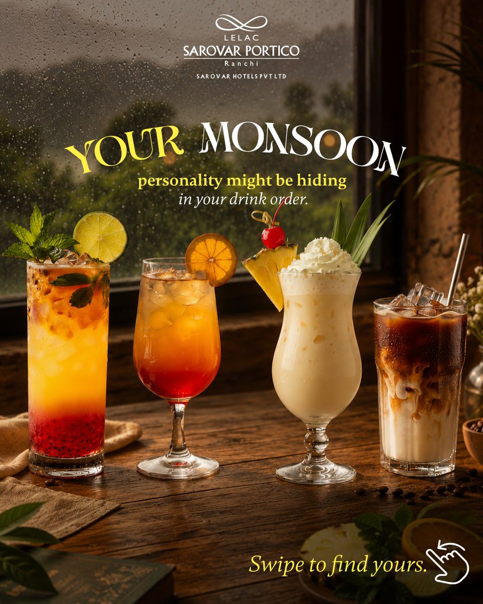 LeLacSarovar's tweet photo. Your choice of drink says more about you than you think.  
Maybe you're the one chasing vacation vibes no matter the weather. Maybe you're the eternal optimist who sees sunshine through the clouds. Or perhaps you're the dependable friend who always keeps things simple. https://t.co/Z4y3KklLeM
