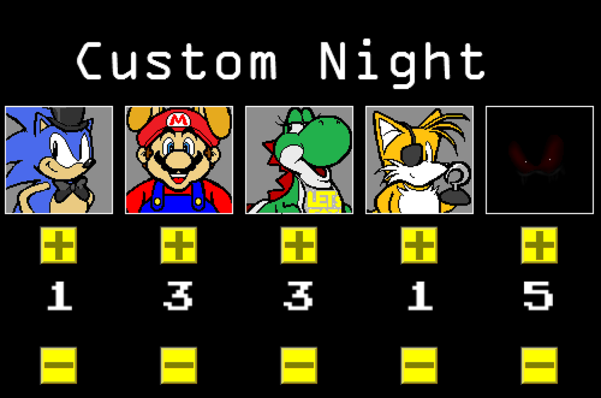 x_somari_t_a's tweet photo. Five Nights at Sonic's Custom Night https://t.co/m5meYggmcS