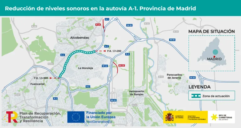 MadridProyecta's tweet photo. 🖼️El Ministerio está instalando varios km de pantallas acústicas. Aún no las han terminado de colorar, y ya está grafiteadas.

En el foro están inquietos porque terminan siempre vandalizadas, sospechan que es para gastar ¿fondos PRTR a toda prisa?

🗨️https://t.co/ohJK4brq2U https://t.co/86N071P4IZ