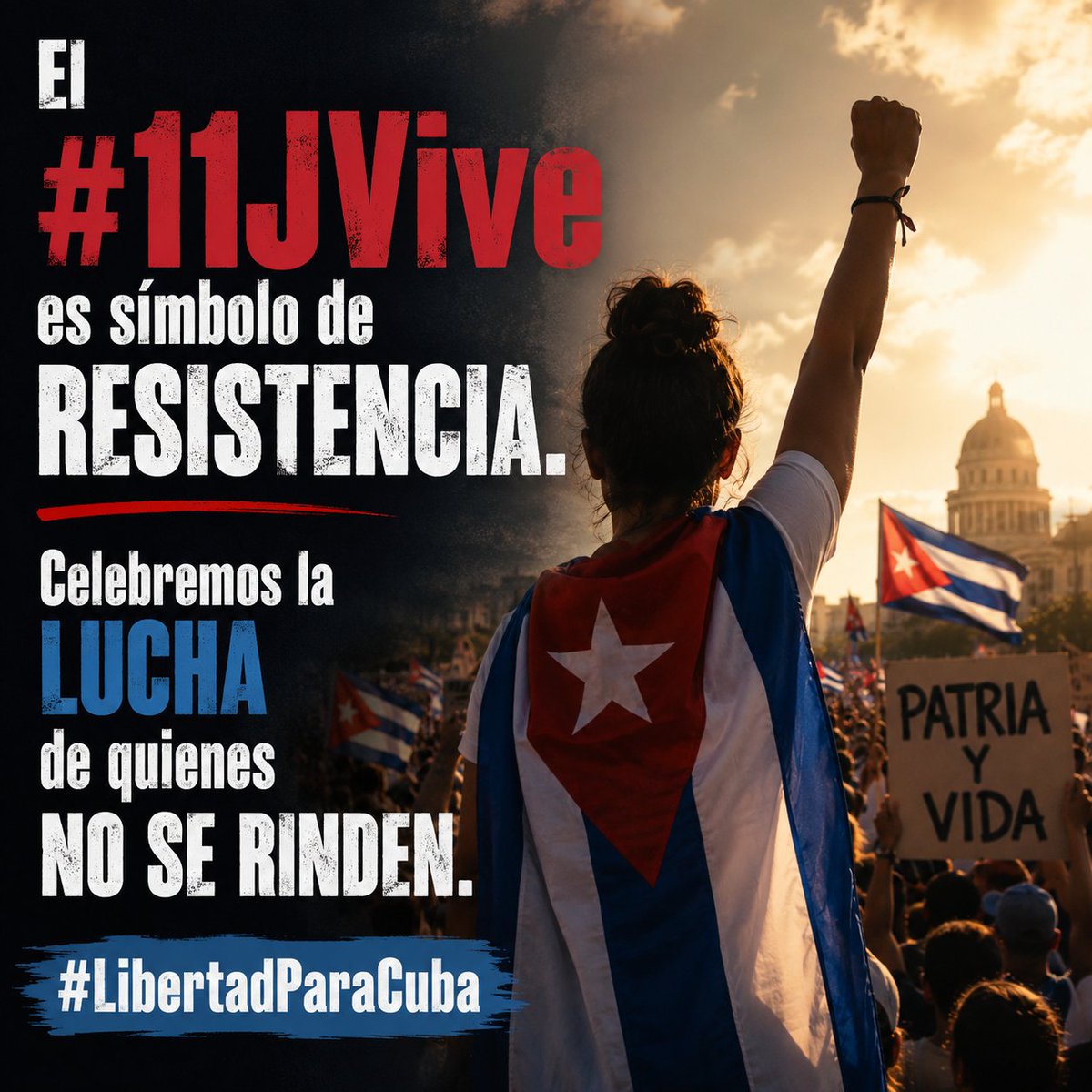 MassinoRaul's tweet photo. El régimen ofrece migajas. El #11J exigió el banquete de libertad. Seguimos exigiendo. #11JVive https://t.co/kG1svU57zC