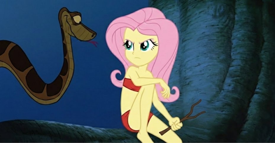 Pika7703's tweet photo. Jungle Fluttershy and kaa First encounter https://t.co/3zG7HrSGNJ