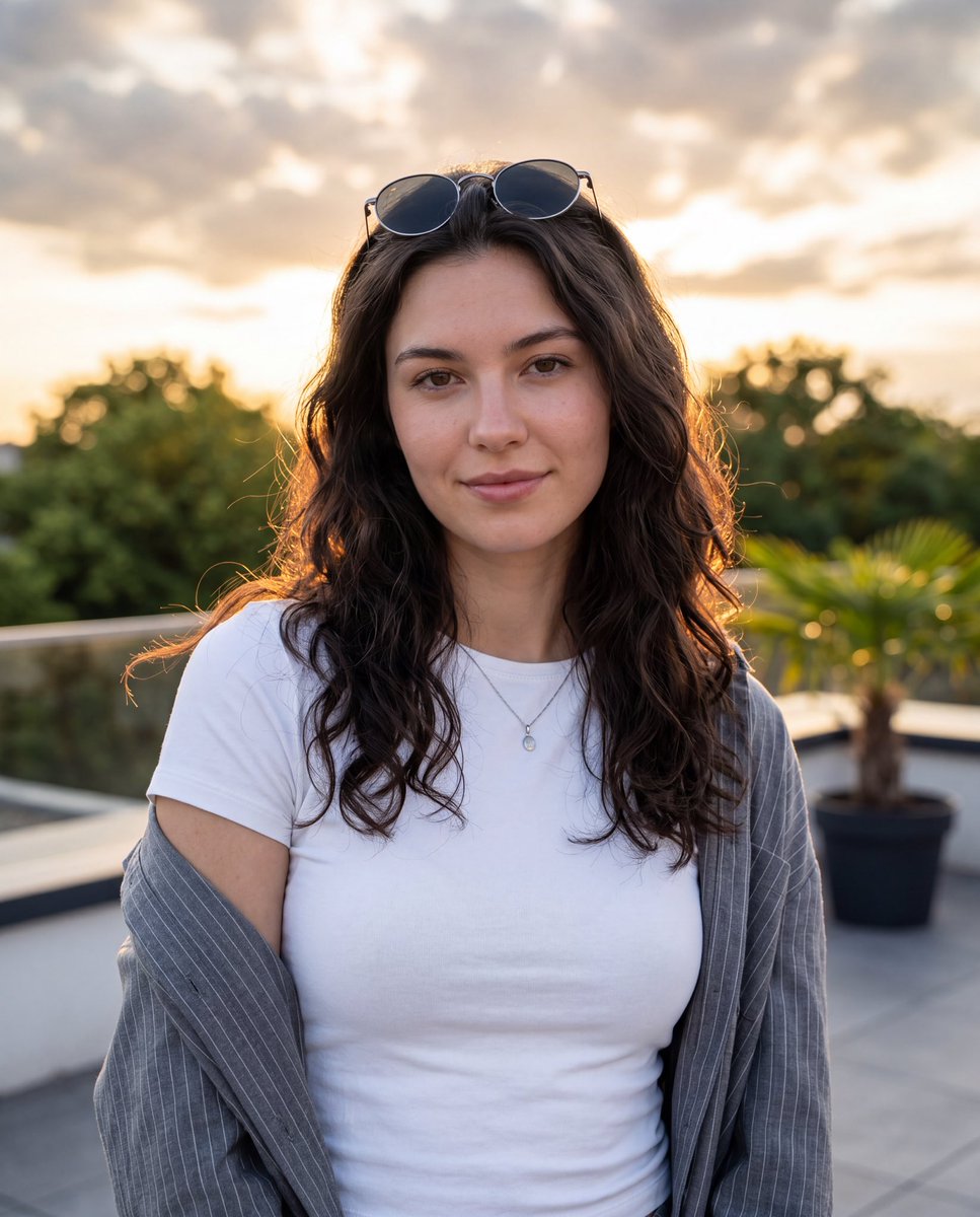 Luxury Rooftop Golden Hour Portrait