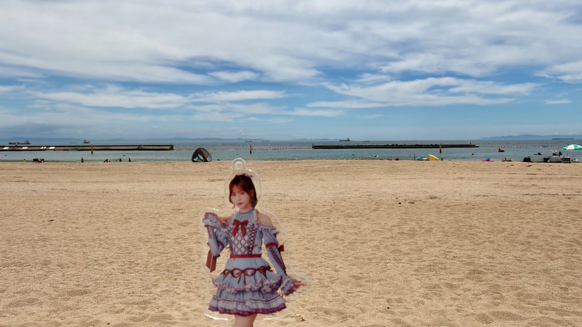 Dreamliner7879's tweet photo. 花菜ちゃん海だよ！

大渋滞に巻き込まれながらやっと到着
フェスまで時間があるので泳いでから行きます https://t.co/4WOIrcXJ2y