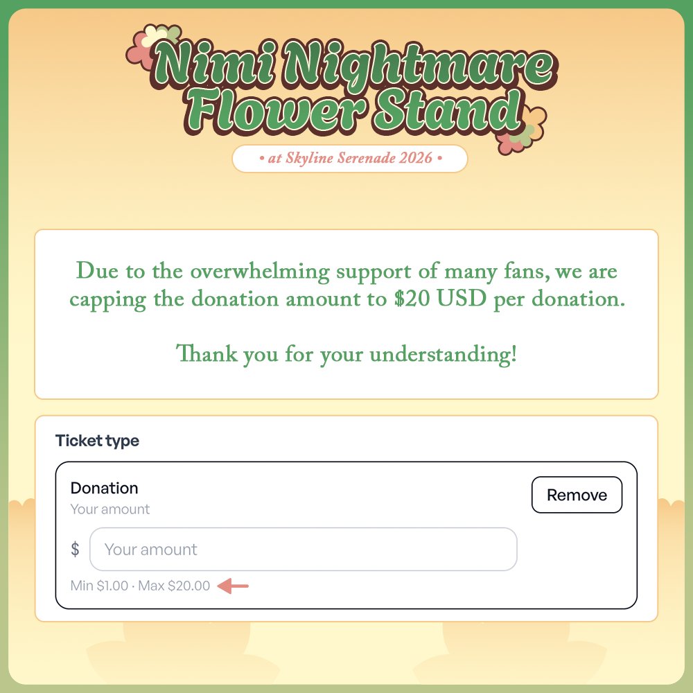 NaplingProject's tweet photo. 【Nimi Nightmare Flower Stand @ Skyline Serenade Update】

Thank you to so many fans for their support on the project 💚
(The team is very overwhelmed 😅) https://t.co/FZlzMBblQz