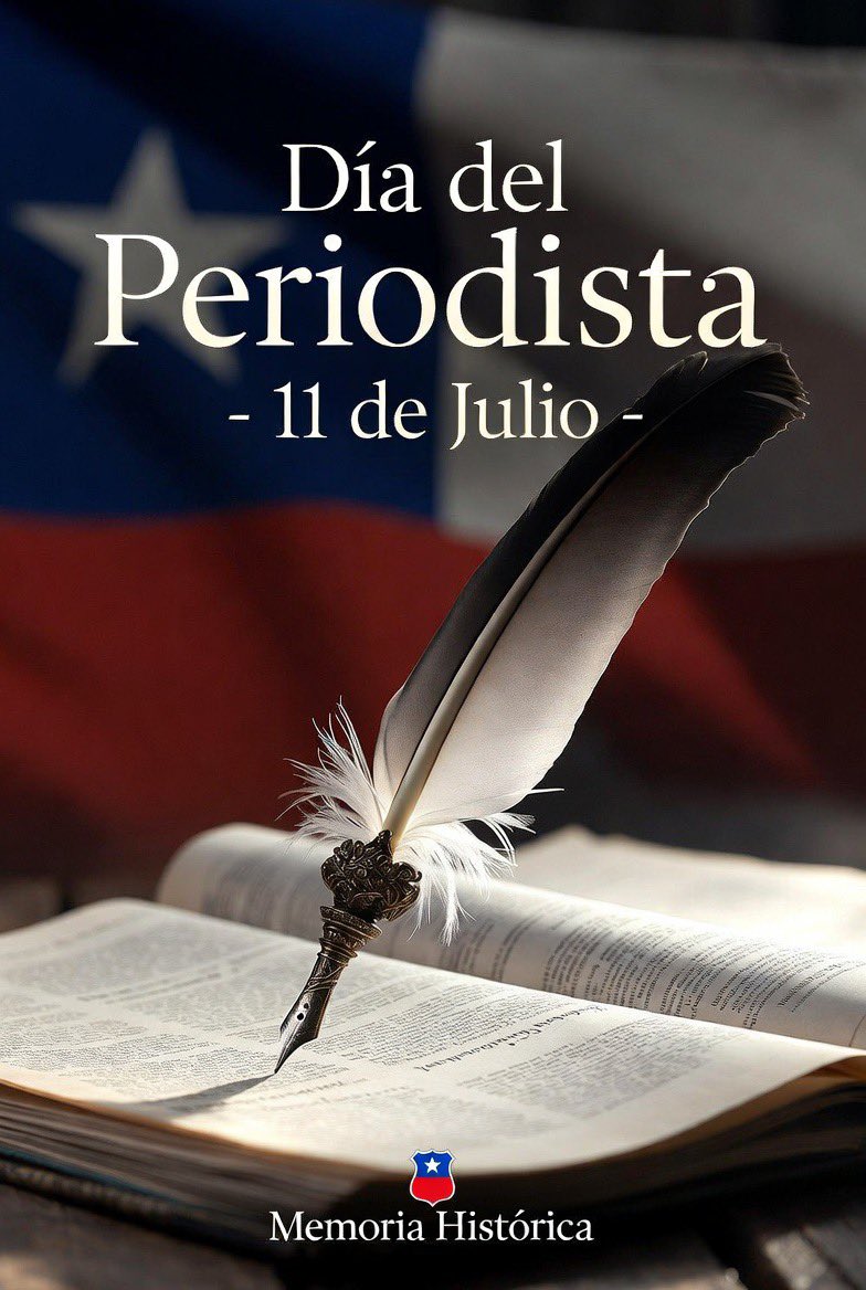 MemoriaClave's tweet photo. 📜 Efemérides | 11 de julio — Día del Periodista en Chile
Cada 11 de julio se conmemora en nuestro país la fundación del Colegio de Periodistas de Chile, instituido en 1956 mediante la Ley Nº 12.045, promulgada durante el gobierno del presidente Carlos Ibáñez del Campo.
Esta fecha institucional no solo reconoce la labor de quienes ejercen el periodismo, sino que recuerda el compromiso histórico con la libertad de expresión, la ética profesional y la defensa de una prensa libre como pilar fundamental de la vida republicana.
Desde Memoria Histórica saludamos y reconocemos a los periodistas que forman parte de nuestro equipo.
Su labor diaria, rigurosa y comprometida, es fundamental para preservar, difundir y mantener viva la historia de Chile. Gracias por ser parte activa de esta misión compartida. 
#DíaDelPeriodista #HistoriaDeChile #MemoriaHistórica 🇨🇱