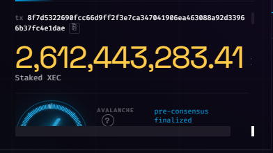 KursiLive's tweet photo. 🔥 Over 2.6 BILLION XEC has been actively locked into staking to secure the network and earn passive crypto rewards! ⚡ This proof-of-stake power fuels the Avalanche pre-consensus engine to instantly finalize transactions in under 3 seconds! https://t.co/2ieCHWeOxe
