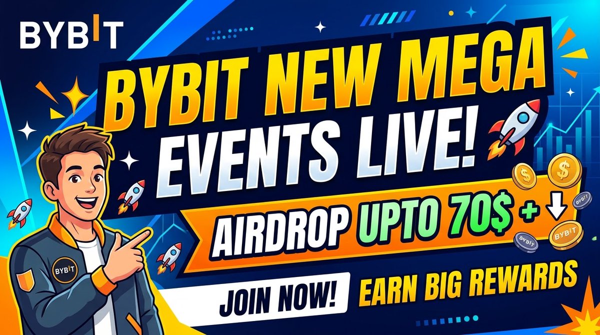 KF_GrowthLab's tweet photo. @Bybit_Official New Mega Events Live🔥

🚀 VIP Signup Bonus: Instant $20 Bonus on Registration!

👉 Affiliate Signup 20 USD Bonus Link: https://t.co/RMhOittEch
👉 Referral Code: FALCON1

🎯 MANDATORY TASKS (Step-by-Step Guide)
YT Video : https://t.co/qXTwWIKfyK

1️⃣ Account Creation: Upar diye gaye link se new Bybit account banayein aur KYC complete karein.
2️⃣ Deposit: Minimum $110+ deposit karein (any wallet/chain).
3️⃣ Event Registration: Niche diye gaye tamam event links par ja kar register karein (Note: Har event register karne ke darmiyan 1-2 minute ka gap dein).
4️⃣ First Trade: $GROVE pair me $100+ ki pehli Spot Trade complete karein, aur stocks pairs me $50+ ka volume generate karein.
5️⃣ Daily Activity: Daily basis par Spot aur Futures me $100+ ka trading volume maintain rakhein.
6️⃣ Hold Asset: Apne funds ko kam az kam 7 se 10 days tak account me hold rakhein.

🏆 ALL ACTIVE EVENT LINKS ⬇️

💰 1. Rewards Hub Tasks ($20 - $30)
🔗 https://t.co/pjveNFkO3w
🌏 2. Asia Golden Airdrop (7$ - 10$+)
🔗https://t.co/GOjMAddXGd
🌊 3. Token Splash (500 Grove~15$+)
🔗 https://t.co/eLb7VofyF7
⚡ 4. Spot Trading Arena (2$ - 50$+)
🔗 https://t.co/HBhHHfTtGg
🪎 5. 1M $WLFI Event (25$ - 40$+)
🔗 https://t.co/DxVvT6gt8b
🎐 6. Ai SubAccount Event (1$ - 100$)
🔗 https://t.co/dZXV2QYnol
🎄7. Wednesday Airdrop (5$ - 7$+)
🔗 https://t.co/G8oW4u8i8X

⚠️ Important Note: Koi bhi step miss mat karna takay aapka reward filter out na ho. Let's print some money together! 💸