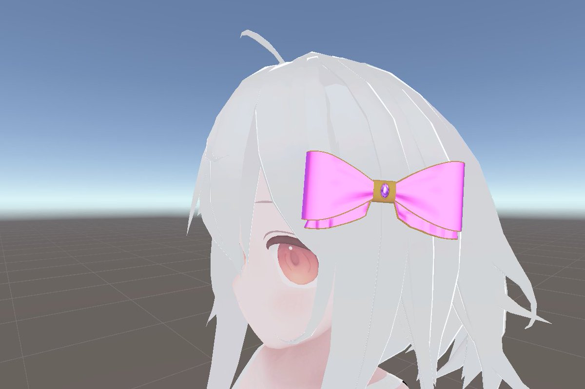 tsukir28's tweet photo. 上品なリボンもできました🎗️
#VRChat #VRChat_avatar #Unity #3Dモデル https://t.co/Gy30VHqzcw