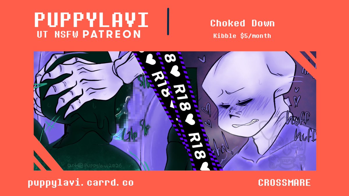 puppylavi's tweet photo. Choked Down.                
#CrossMare #NightCross #Undertail #Undershag #Underfrick https://t.co/OhBOMIoGQy