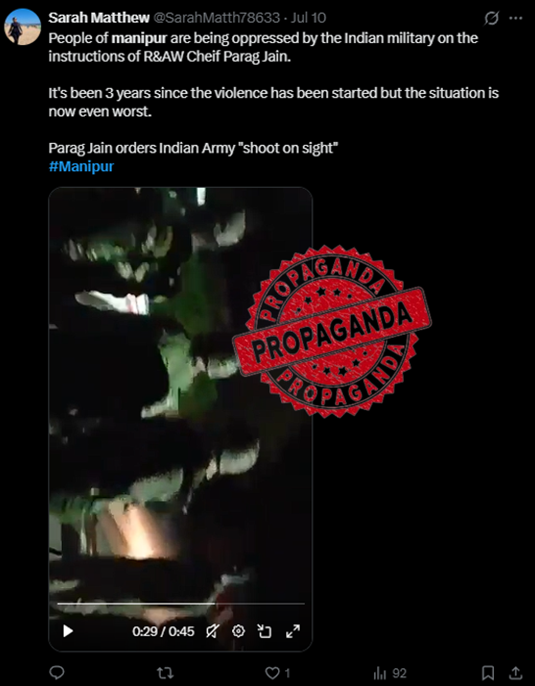 truth12353381's tweet photo. The fake propaganda accounts are trying to maintain their dominance against Indian Army and Manipur people and are adding fuel to the fire. There agents are working day and night for Manipur unrest. Stand united to rebuild a peaceful tomorrow.
#Manipur #StopMisinformation #Peace https://t.co/piZptdvdAU