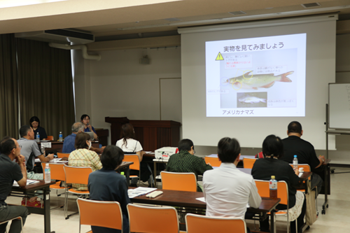 lakeecho3877's tweet photo. 【害獣・外来種被害対策実践講座を開催！】
7/5（日）に水産試験場の職員さんを講師にお迎えし、身近な外来種被害の現状と対策を学びました。 講義だけでなく、アメリカナマズなどの「実物の観察」もあり、受講者の皆さんも興味津々！生態を知る貴重な機会となりました。
＃外来種＃環境学習 https://t.co/bX0rsFN1sJ