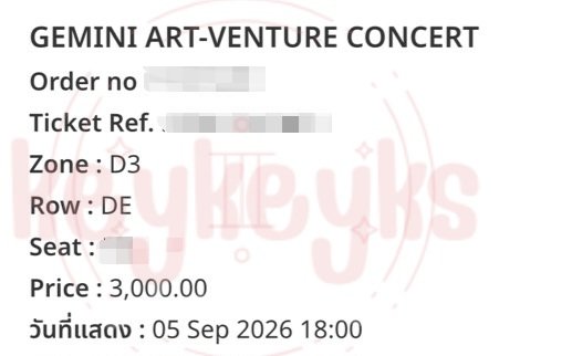 Keykey_KS's tweet photo. ปล่อยบัตรวันที่ 5/9
 D3 แถว DE ที่นั่งติดโซน VIP คั้บ

*สนใจ DM มาได้เล้ยยย*

#geminiconcert
#gemini_nt #geminifourth
#ตลาดนัดgmmtv https://t.co/CoZSyl71ig