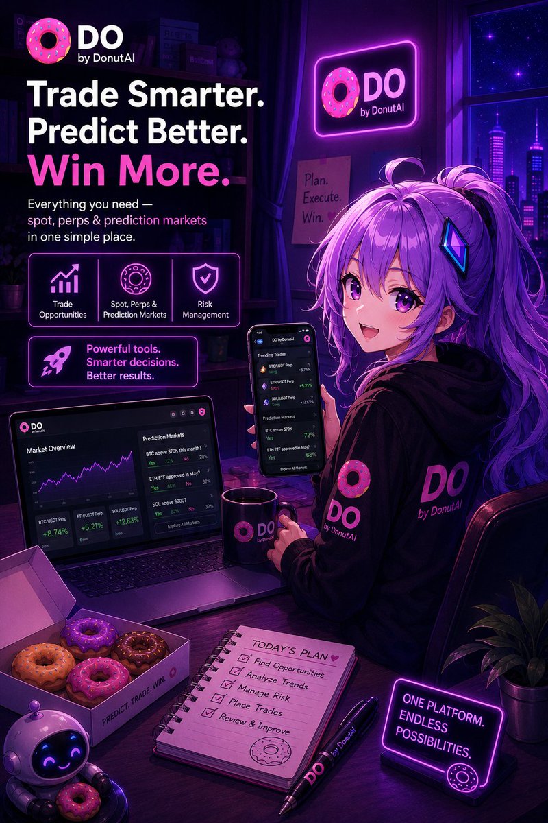 hinatas30's tweet photo. Been using d0 by @DonutAI for a while, and it's been a great experience.

It helps find trade opportunities keeps spot perps &amp; prediction markets in one place and has useful risk management tools.

Really enjoying it so far. Excited for what's next!

@GigiWillliams 🍩 https://t.co/3PE5mVuLcp