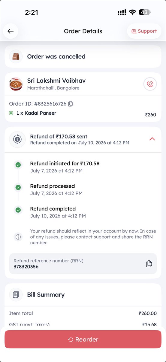 manish_286's tweet photo. ⁦@zomatocare⁩ My order got canceled by the restaurant i was offered a compensation zomato voucher for 100 rupees i didn’t received that voucher yet ? https://t.co/tfPro7vsMU