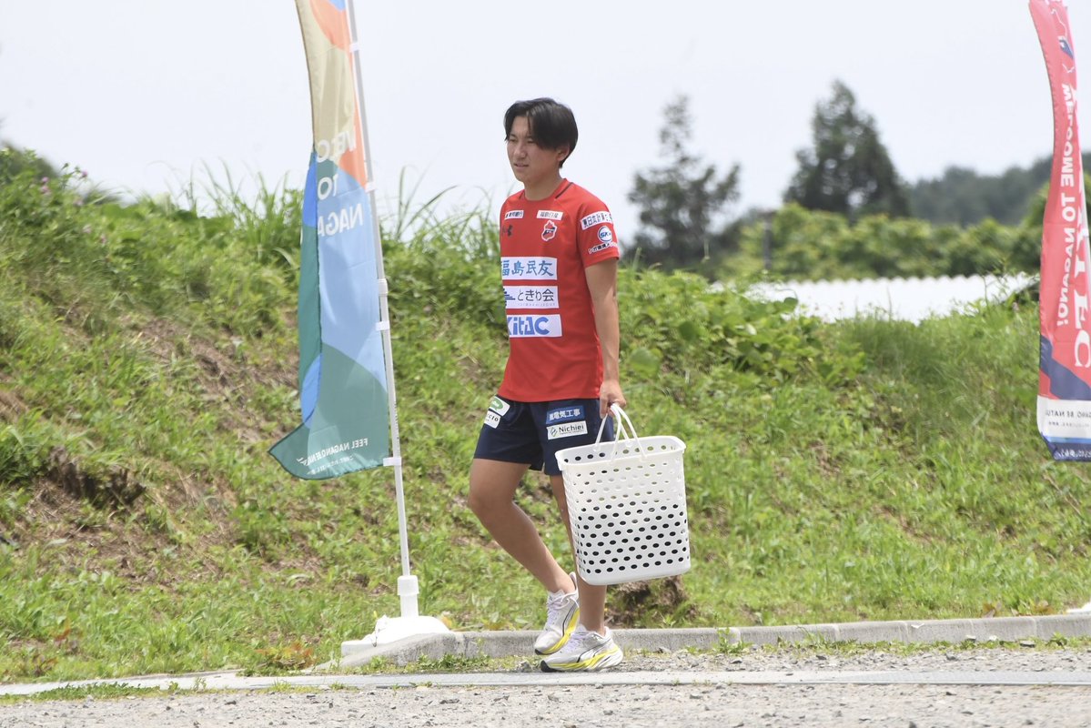 長野キャンプ⛰️】 こちらは練習後の1枚📸 練習用具の撤収を手伝う