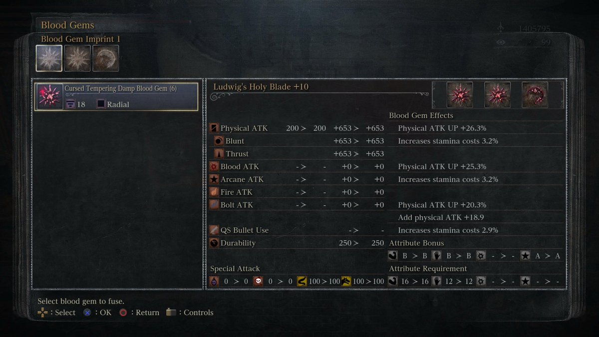 weavatron's tweet photo. Put a pause on farming radial tempering gems for now, been farming waning and warm/damp off these brutes.

In these glyphs 1 oopsie = death.
I do and don’t like that about these Bloodborne dungeons.
For 1 it makes you get better, but 2 a missed parry or charged R2 can be death. https://t.co/bGoacDSfIa