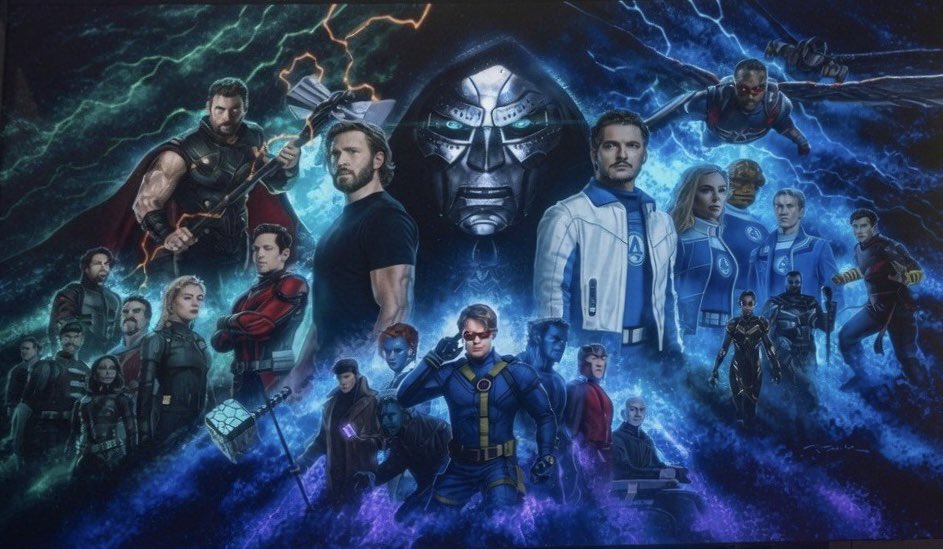 MarvelDiarioPT's tweet photo. Arte conceito oficial de AVENGERS: DOOMSDAY, partilhada por Kevin Feige na Expo Shanghai https://t.co/AL2Hp9Oj0k