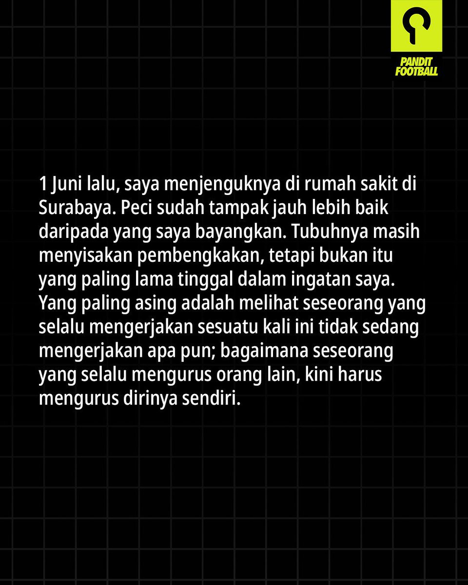 panditfootball's tweet photo. Mari luangkan waktu sejenak untuk membaca kisah lengkap figur yang tak pernah memiliki waktunya sendiri ini. https://t.co/63YJhiiSdp