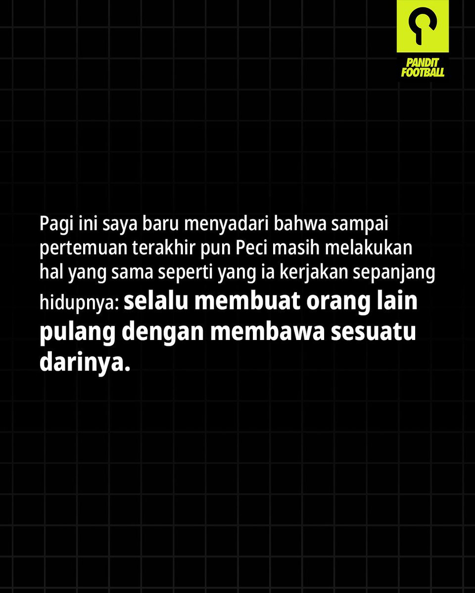 panditfootball's tweet photo. Mari luangkan waktu sejenak untuk membaca kisah lengkap figur yang tak pernah memiliki waktunya sendiri ini. https://t.co/63YJhiiSdp