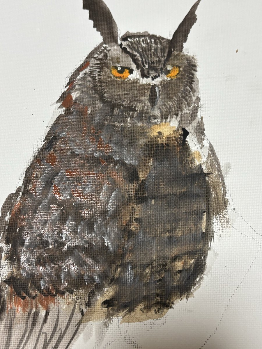 Michelle_1324S's tweet photo. ミミズク難しい https://t.co/pOFzfFHJvK