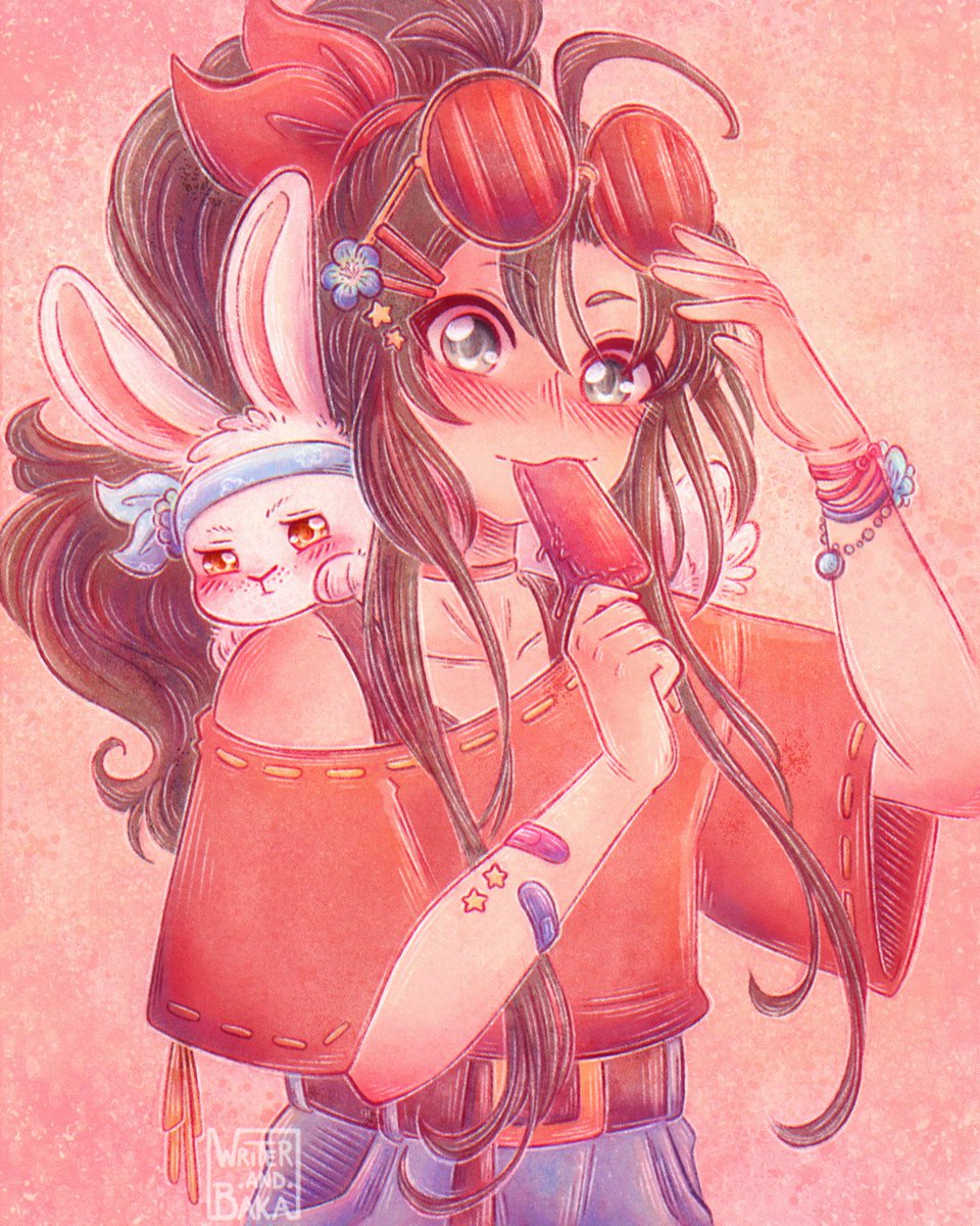 writerandbaka's tweet photo. WangXian, again, but in a more summery version today (o´∀`o)🍉⛱️ I've been surviving the heat of the last few weeks thanks only to ice cream and popsicles... 🫠🍦
#wangxian #mdzs #weiwuxian #lanwangji #modaozushi https://t.co/Y73YovgSDH