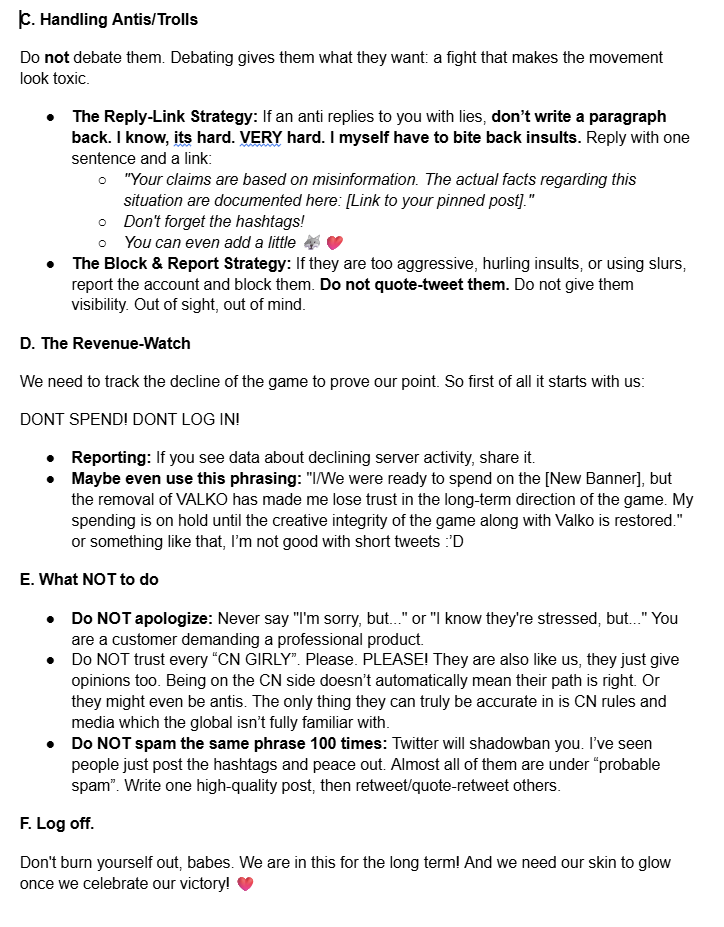 Diamondsteel69's tweet photo. I’ve been working on a consistent, long-term strategy for the #BringBackValko campaign bcs we need to be more organized &amp; united. Still a wip, but I’d love for those who care about this to read through and give me your thoughts (tldr in the pics)
https://t.co/y6JeYgPw2G https://t.co/2kC6HcPhkd