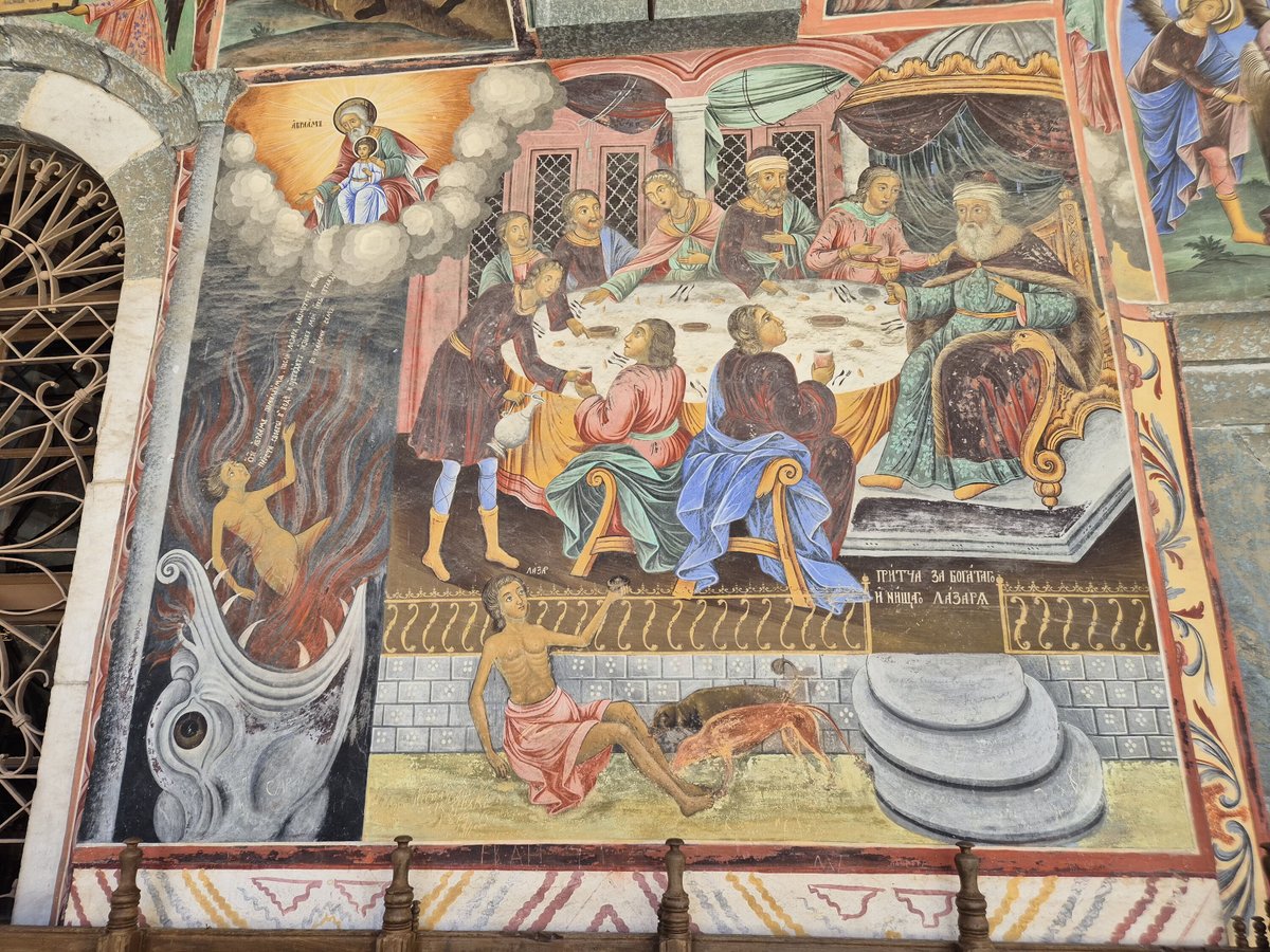 vanheel_timmy's tweet photo. Stunning frescoes and ceiling art at Rila Monastery. The detail is breathtaking! 🎨
#RilaMonastery #Bulgaria #Art https://t.co/JSNAvpsDIl