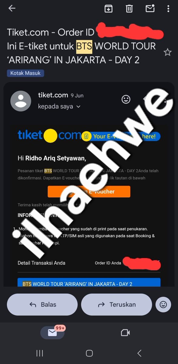 Ilhaehwe's tweet photo. WANT TO SELL WTS
BTS ARIRANG IN JAKARTA

DAY 2 WEVERSE WV PRESALE
VIP A - 2 TIX

Nanti masuk dan nonton bareng aku

✅Sampai jadi WB
✅COD JKT TGR
✅PROOF VC CHECK IG
Harga: Rp 10.5jt /ticket

#btsarirang #BTS_ARİRANG
 #방탄소년단 #BTS_WORLDTOUR_ARIRANG_JAKARTA #bts #btsjkt https://t.co/duBOsJpmva