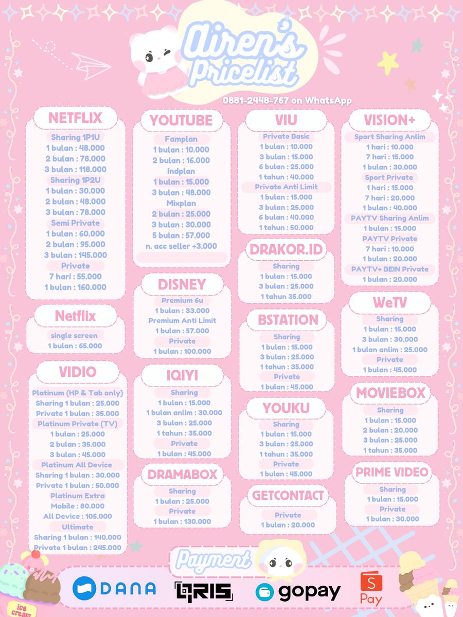getkme's tweet photo. BISMILLAH READY APP PREM TRUSTED

💌 WA DI BIO YA

GEMINI SCRIBD DISNEY DRAKOR LOKLOK HBO CANVA NETFLIX YOUTUBE CAPCUT IQIYI VISION PICSART LIGHTROOM BSTATION MEITU AMAZON PRIME VIDIO DRAMABOX VIU YOUKU VIDEO DISNEY CHATGPT GETCONTACT DAZZCAM

pure #zonauang 4310 https://t.co/wNHoYsZUsZ
