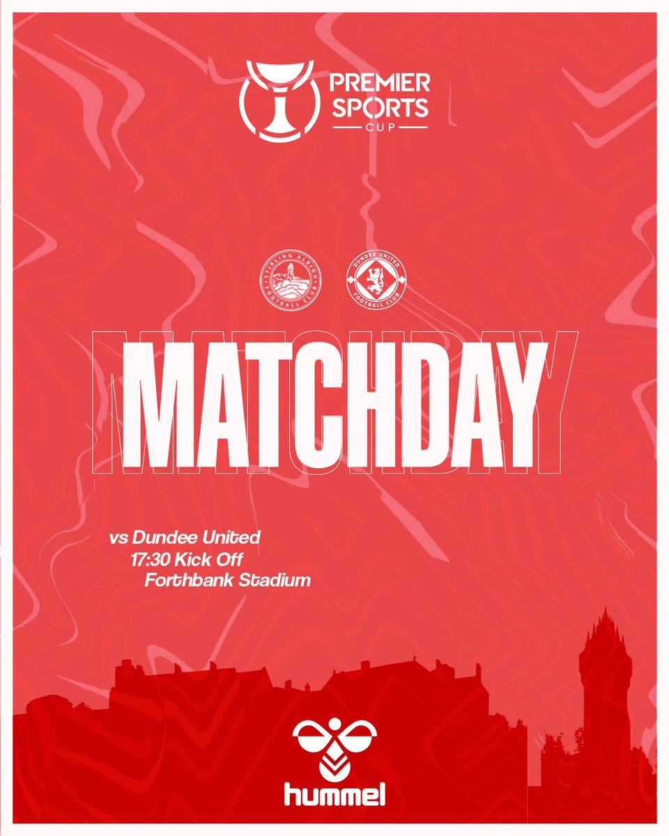 Stirling_Albion's tweet photo. 🇦🇹 𝗠𝗔𝗧𝗖𝗛𝗗𝗔𝗬

It's finally back. Competitive football returns as we kick off the 2026/27 season this evening!

🏆 Premier Sports Cup
🆚 Dundee United
🏟️ Forthbank Stadium
⏰ 5:30pm 
📺 Live on Premier Sports
 
https://t.co/rcTocwWRXT https://t.co/Dnn5INAThq