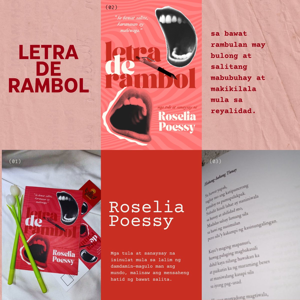 RoselWp's tweet photo. Sa bawat letra, may https://t.co/BdcRfHcfP3 bawat rambol, may katotohanan. 
🖋️
“Letra de Rambol” — mga tula at sanaysay na isinulat mula sa magulong damdamin at tunay na karanasan.
--

Available Shops: 
Carousel l:
https://t.co/Ro9gZnxQwl
Carousell: https://t.co/RSREgPNgRl https://t.co/PhUqLr7z7e