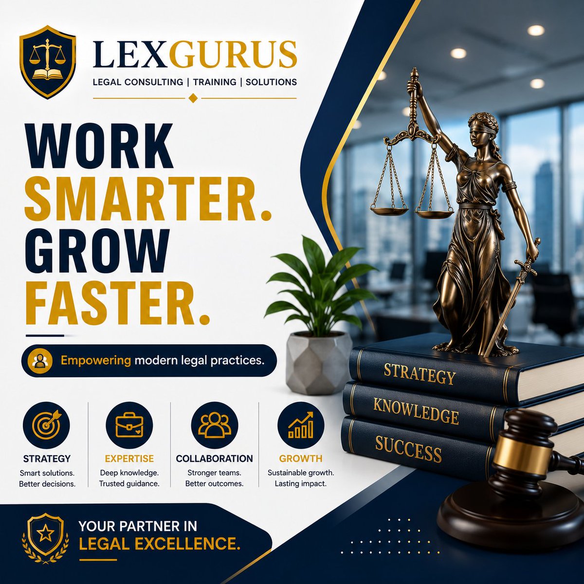 HumanNext's tweet photo. At Lexgurus, we help law firms build sustainable operational excellence through strategic consulting, legal technology, workflow optimization, and dedicated support solutions. https://t.co/ZM54BJiivq