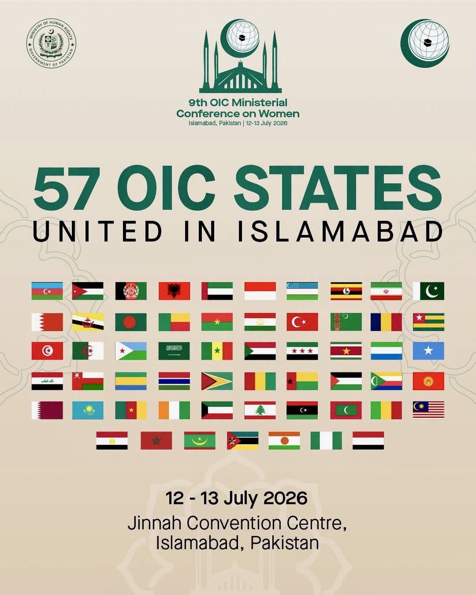 MIshaqDar50's tweet photo. Warm welcome to all delegates arriving for the 9th OIC Ministerial Conference on Women in Islamabad. We wish you productive discussions &amp; a memorable stay in Islamabad. https://t.co/LpkSKrhHrq