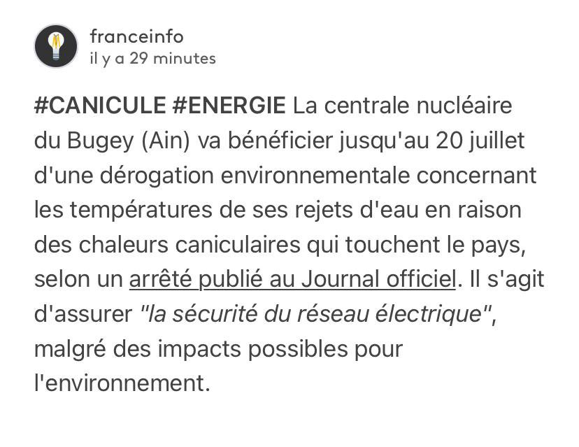 Tete942022's tweet photo. Quand nos rivières sentiront le poisson crevé et qu’on ne pourra même plus s’y rafraîchir on finira peut-être par comprendre que le nucléaire n’est pas et ne sera jamais un énergie propre. 
#unautremondeestpossible 
#Melenchon2027 https://t.co/CctzKh5iDq