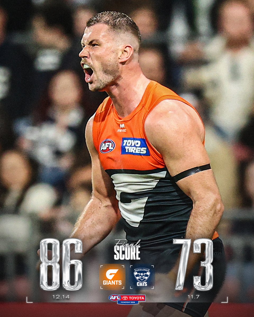 AFL's tweet photo. THE GIANTS COME FROM 39 POINTS DOWN 🤯

#AFLGiantsCats https://t.co/z1ZLUUKxYV