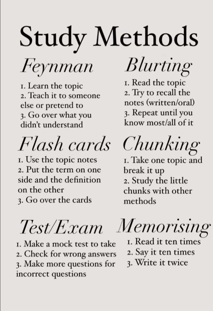 GloryOfMind's tweet photo. Study Methods 📌 https://t.co/jCpoWa3hZs